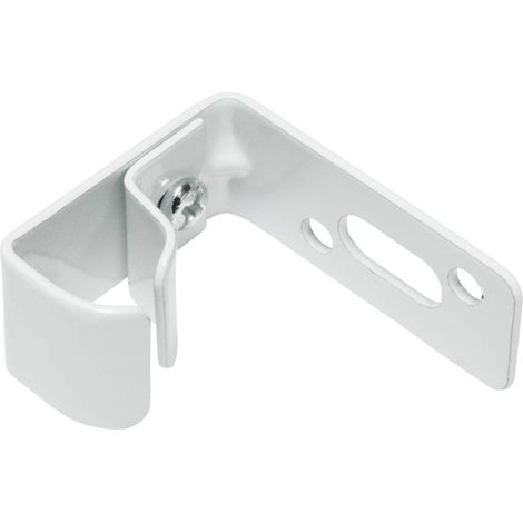 Gardinia Supporto a Muro per binari a U, 2 Pezzi, Metallo, Bianco (1/2)