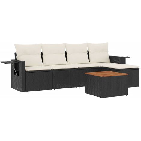 Maison Exclusive - Set de sofás de jardín 6 piezas y cojines ratá (1/5)