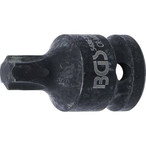 Douille à Embouts à Choc 42 mm - 12,5 mm (1/2), Profil Torx T55 - Résistante et Précise, Acier - D-Work