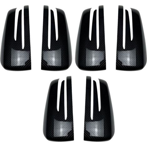 6X para A/C, C/A, C/A, C/A, W176, C/A, C/A, W117, X/A, W204, W212 Embellecedor de cubierta de espejo lateral en fibra de carbono ABS