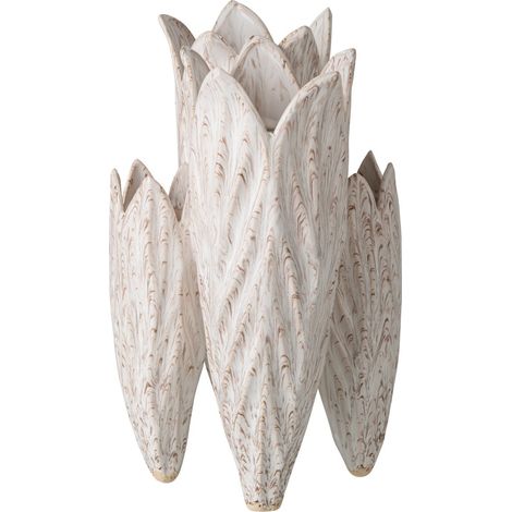 Vase Design en Argile "Yves" 36cm Beige Clair (1/5)