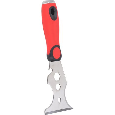 Grattoir multifonction 14 en 1 en acier inoxydable, outil pour enlever la peinture et le mastic, nettoyeur de rouleaux, ouvre-boîte, arrache-clous (1/5)