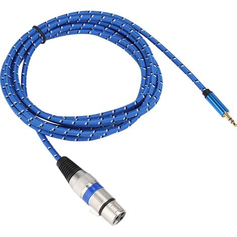 Câble adaptateur audio stéréo 3,5 mm vers XLR femelle, cordon de raccordement de 3 mètres (1/5)