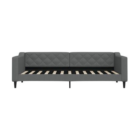 Lit de jour avec tiroirs, gris foncé, 80 × 200 cm (matelas inclus), rangement pratique intégré, pour chambre, décor moderne, facile à assembler (1/5)