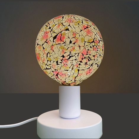 Lampadina Decorativa Led E27 Globo G125 Tiffany rosa 4w