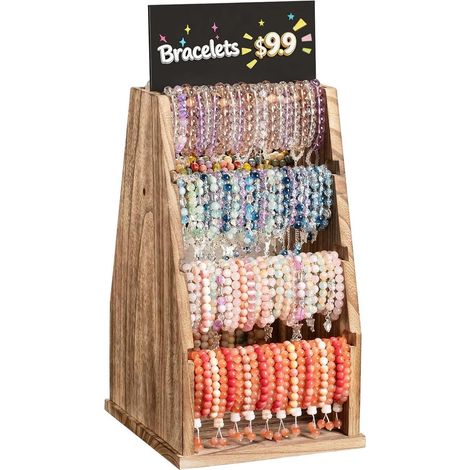 Soporte giratorio de doble cara para pulseras con 4 ranuras de almacenamiento. (1/5)