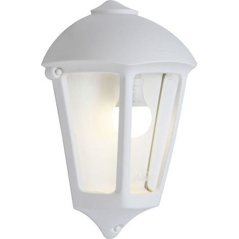Farol de pared giulio, transparente, e27, blanco, 265 x 135 x 375 mm