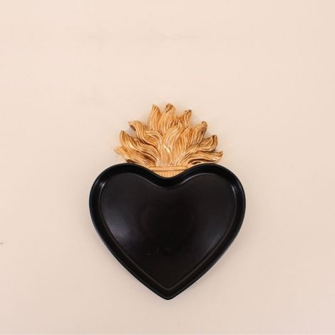 Plateau ex-voto coeur en résine 23x17cm (1/5)