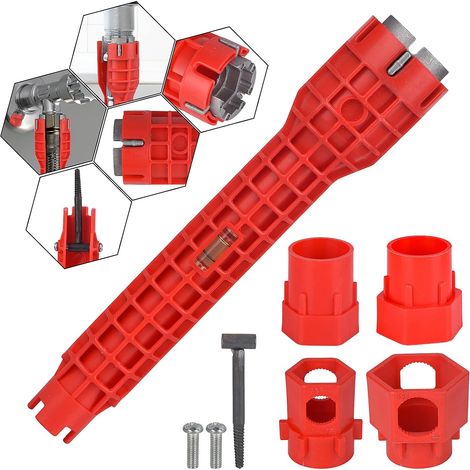 14-in-1 Multifunktionsschlüssel für die Installation und Reparatur von Sanitäranlagen in Toiletten, Waschbecken, Badezimmern und Küchen (1/5)