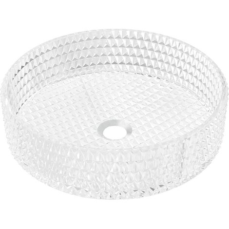 Mexen Aura Glas-Waschbecken Aufsatzwaschbecken 39 x 39 cm, transparent - 24013900 (1/5)