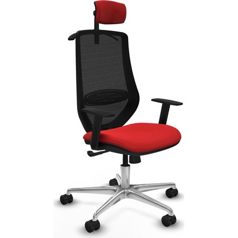 Piqueras y Crespo Mardos Silla de oficina ergonómica roja