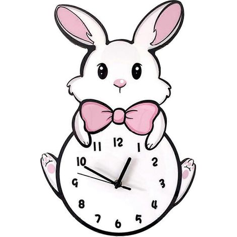 Kinderwanduhr, batteriebetrieben, geräuschlos, ohne Ticken – Katzenwanduhr