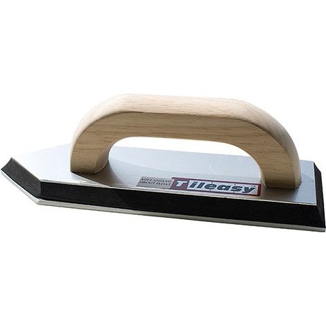Tileasy 245mm x 102mm Angled Grout Float with Wooden Handle - AGF2