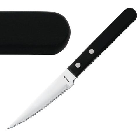 Couteau à Steak pour Restaurant Manche Noir 217 mm Lot de 12 Amefa (1/2)