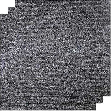 30 pièces dalles de moquette auto-adhésives, 30 cm x 30 cm, faciles à poser, antidérapantes et résistantes, revêtement de sol pour bureau, salon, chambre (gris foncé)