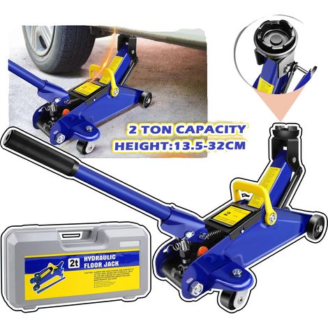 Crick hydraulique, capacité de levage 2000 kg, hauteur minimale 135 mm, hauteur maximale 320 mm, dimensions 450 mm x 195 mm, poids du produit 9,5 kg (1/5)