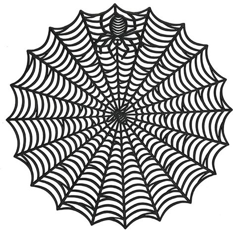 Tapis De Table Halloween - Tapis En Plastique Avec Motif Toile D Araignée - Imperméable Et Résistant À La Chaleur - Pour Cuisine Et Fêtes - Lot De 1 (1/5)