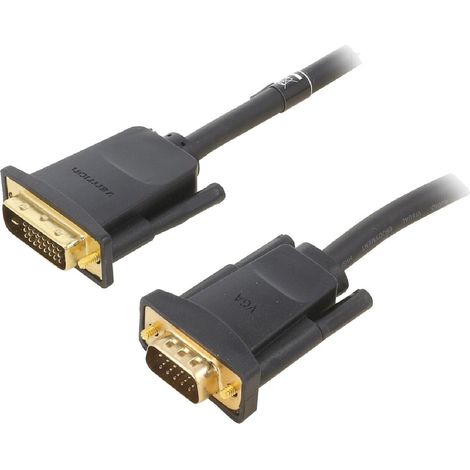 Cable D-Sub HD male DVI-D male 1m noir
