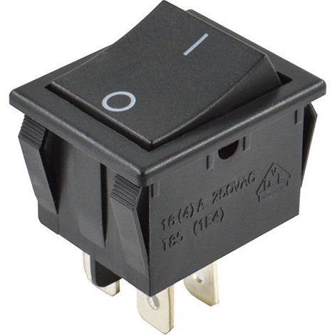 INTERRUPTEUR DE PUISSANCE A BASCULE 10A-250V CAPUCHON NOIR SWITCHES R905B