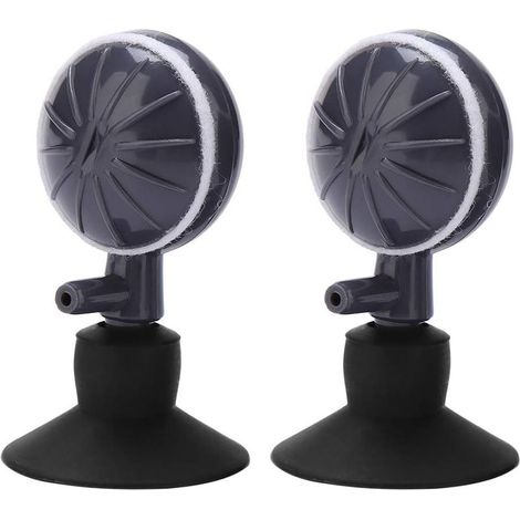 Lot de 2 Pierres à air à Bulles rotatives réglables - Diffuseur d'oxygène avec ventouses - pour Aquariums - Pompe hydroponique (1/5)