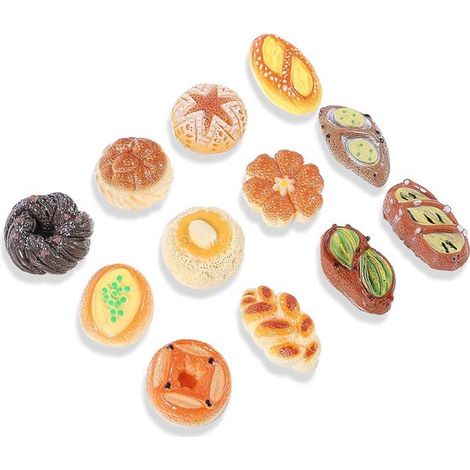 Set di 24 calamite a forma di pane per il frigorifero. Simpatiche mini pagnotte di pane. Accessori decorativi per il frigorifero. Piccole calamite decorative per la cucina. (1/5)
