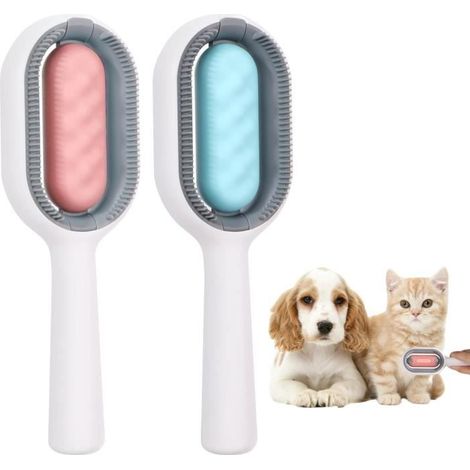 Brosse pour animaux - Non spécifié - 4 en 1 - Réservoir d'eau - 2 peignes épilation - Silicone et ABS (1/4)