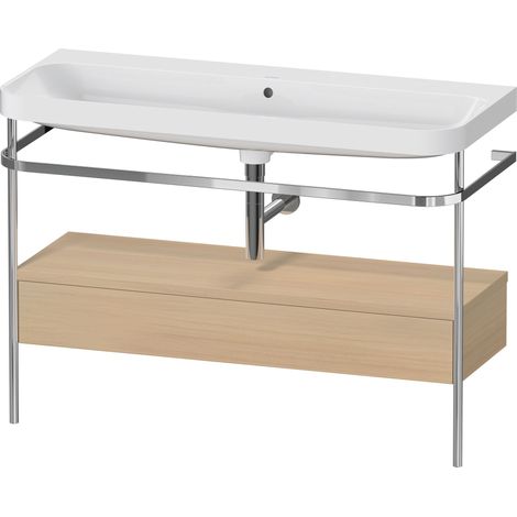 Duravit Happy D.2 Plus c-shaped Set mit Metallkonsole und