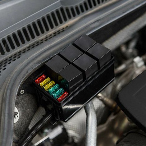 Boîte porte-fusibles à 6 voies avec relais et bornes pour modification automobile (1/5)
