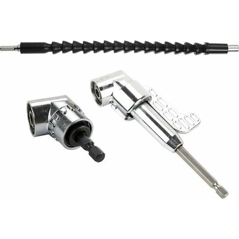 3Pcs 105 Degree Straight Angled Hex Shank Extension Tool Flexible Extension Power (1/5)
