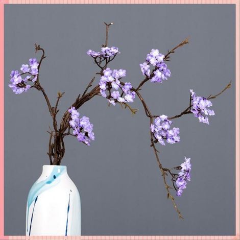 Branches de fleurs de cerisier artificielles, fausses fleurs en soie pour décoration festive, pièces décoratives pour fêtes et aménagement intérieur (1/5)