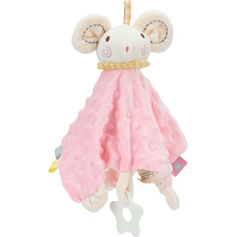 Couverture de sécurité pour bébé, adorable couverture en forme de souris rose de dessin animé, jouet d'éveil pour bébé, couverture en peluche (1/5)