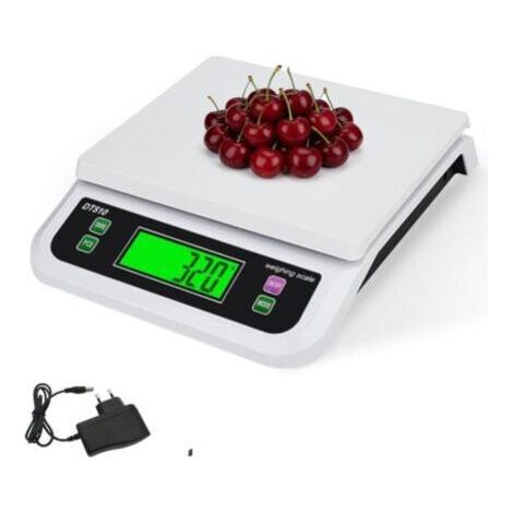 Balances de Cuisine 30kg/1g, avec PCS et Tare Fonction pèse Aliment Cuisine Precis, avec 6 Unités Écran LCD Professionnelle Balance Cuisine Boulangerie, pour Alimentaire Multifonctionnel