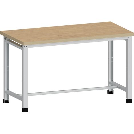 PROVOST - Établi modulaire Evolys simple métal gris anthracite - Plateau multiplis ou stratifié, 200 x 75 cm