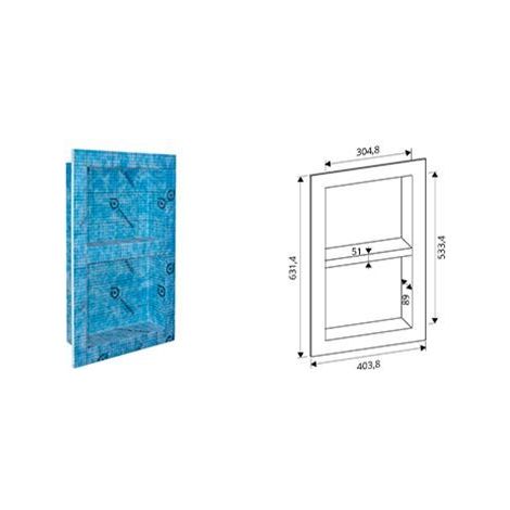 Profoil panel niche nicchia impermeabile da 12,5 mm dim int. 304.8 x 533.4 mm