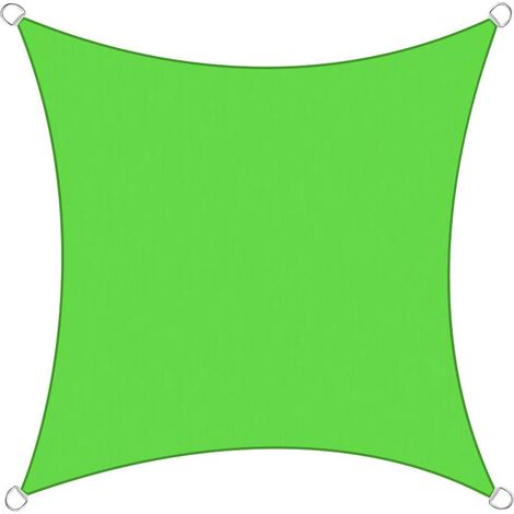 5x5m Sun Sail Shade Square Awning Canopy Garden Sun Cover Patio Sunscreen - Light Green (1/2)