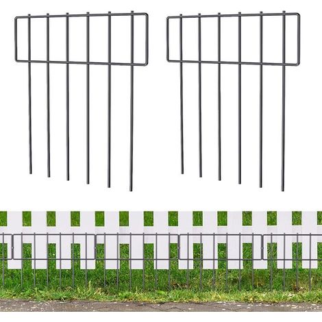 2 Garden Pet Fence Panels, 43x33cm, Rustproof Stakes, No Dig Required (1/5)