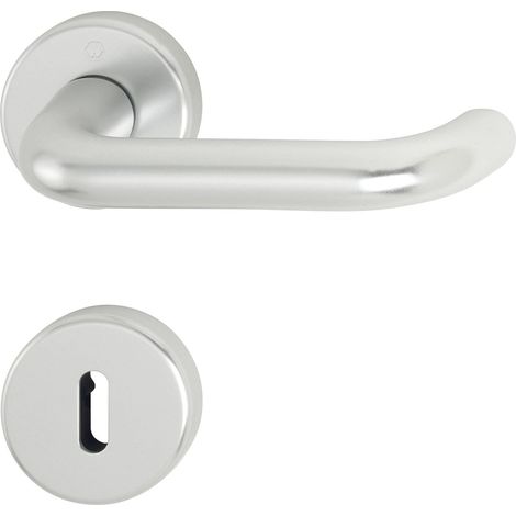 Poignée de Paris avec rosace Multicolore Barbe, argent anodisé, Poignée de Porte Intérieur, 3280520