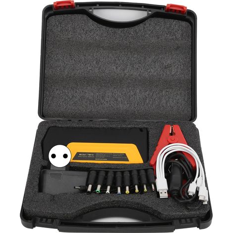 Démarreur de voiture 68800mAh 600A, chargeur de batterie multifonction portable haute puissance (prise UE 100-240V) (1/5)