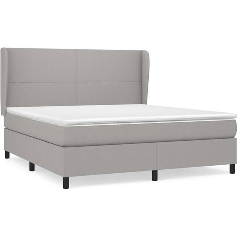 Maison Exclusive - Giroletto a Molle con Materasso Grigio Chiaro180x200 cm Tessuto (1/5)