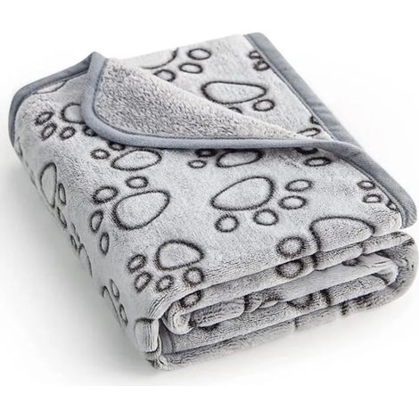 1 Couverture Chiot, Douceur, Lavable Machine 30°C, Gris, Lit Caisse Transport Salon (1/5)