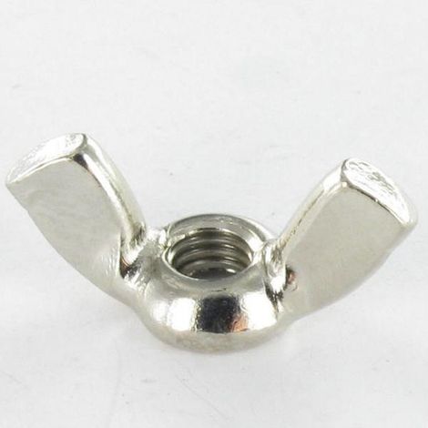 Ecrou à oreille Laiton nickelé M6 Forme amEricaine