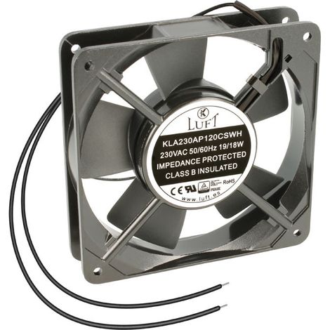 Lüfter 230vac 120x120x25mm 19-18w 2 Drähte Reibung Kla230ap120cswh