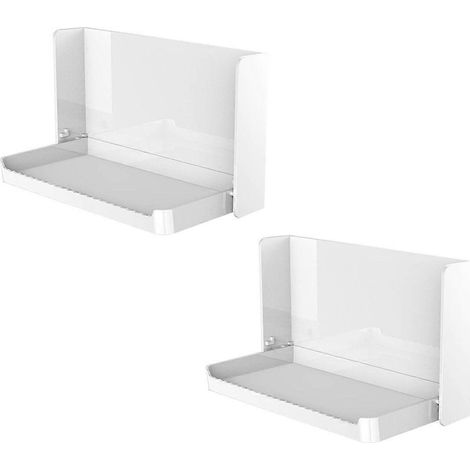 Petite étagère flottante murale, étagère de salle de bain pliable à fixer au mur, étagère de chevet pour téléphone, télécommande, étagère adhésive, A (1/5)