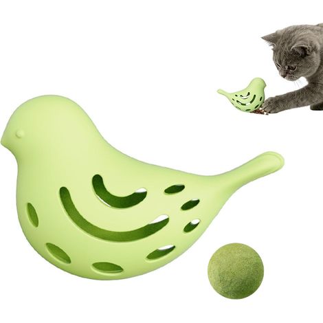 Distributeur de friandises à mâcher pour Chat, Jouet avec Boule de Menthe, Puzzle Alimentaire pour la Relaxation et l ' Engagement en intérieur, Puzzle Alimentaire sensoriel (1/5)