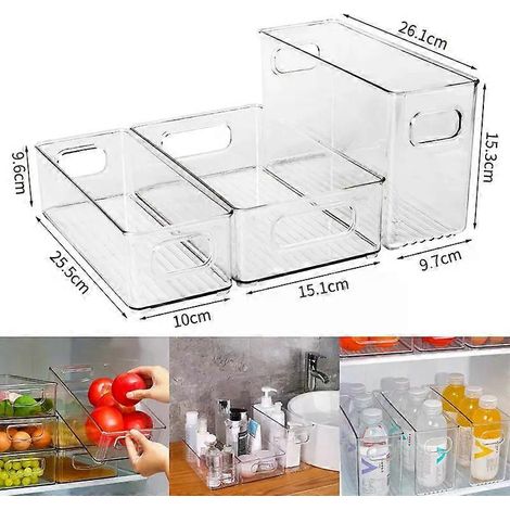 Transparente Aufbewahrungsbox für den Kühlschrank, Gemüse- und Obstorganizer, durchsichtiger Behälter für die Aufbewahrung von Lebensmitteln und Getränken in der Küche (1/4)
