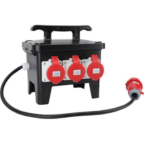 Unité de distribution d'énergie, distributeur de chantier de construction Compact extérieur Portable avec câble (1/5)
