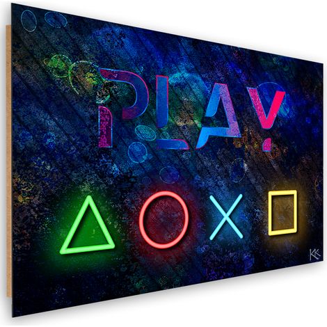 Quadro deco panel, I pulsanti del controller e il gioco dell'iscrizione - 100x70 (1/5)