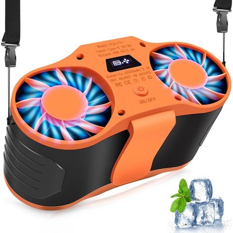 Ventilateur de taille portable avec batterie rechargeable de 20 000 mAh - Ventilateur de taille à clipser sur la ceinture de chemise et ventilateur mains libres à suspendre pour le travail (1/5)
