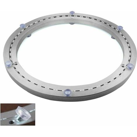 Plateau Tournant Métallique - Roulement À Billes Simple - Diamètre 350 mm - Charge Maximale 300 kg - Pour Support Rotatif 360° (1/5)