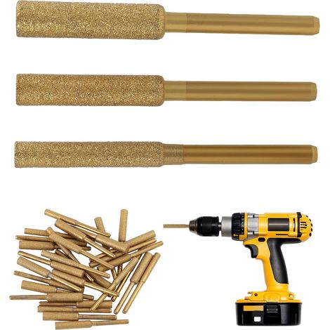 30 afiladores de cadena de diamante para motosierra (4 mm, 4,8 mm y 5,5 mm), varios tipos de cadena, herramienta de pulido para madera y metal. (1/5)